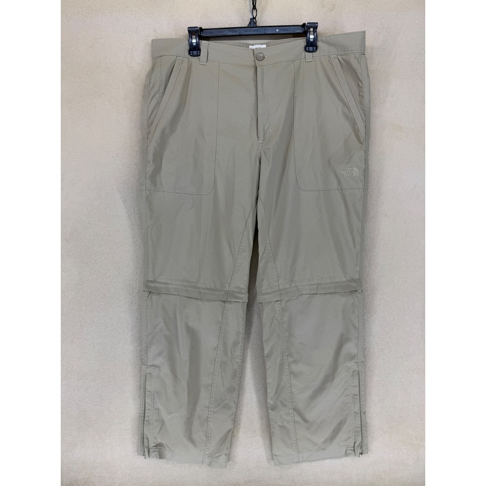 The North Face Mens Convertible Zip Off Hiking Pants Khaki Size 40 RN 61661‎